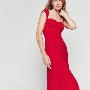 REFORMATION Red Long Gown Dress